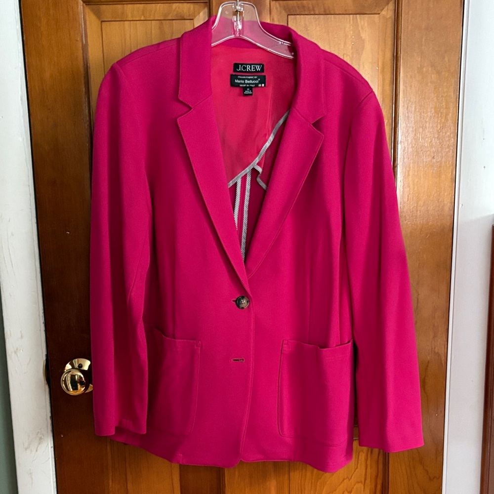 J. Crew Women's Vibrant Pink Blazer